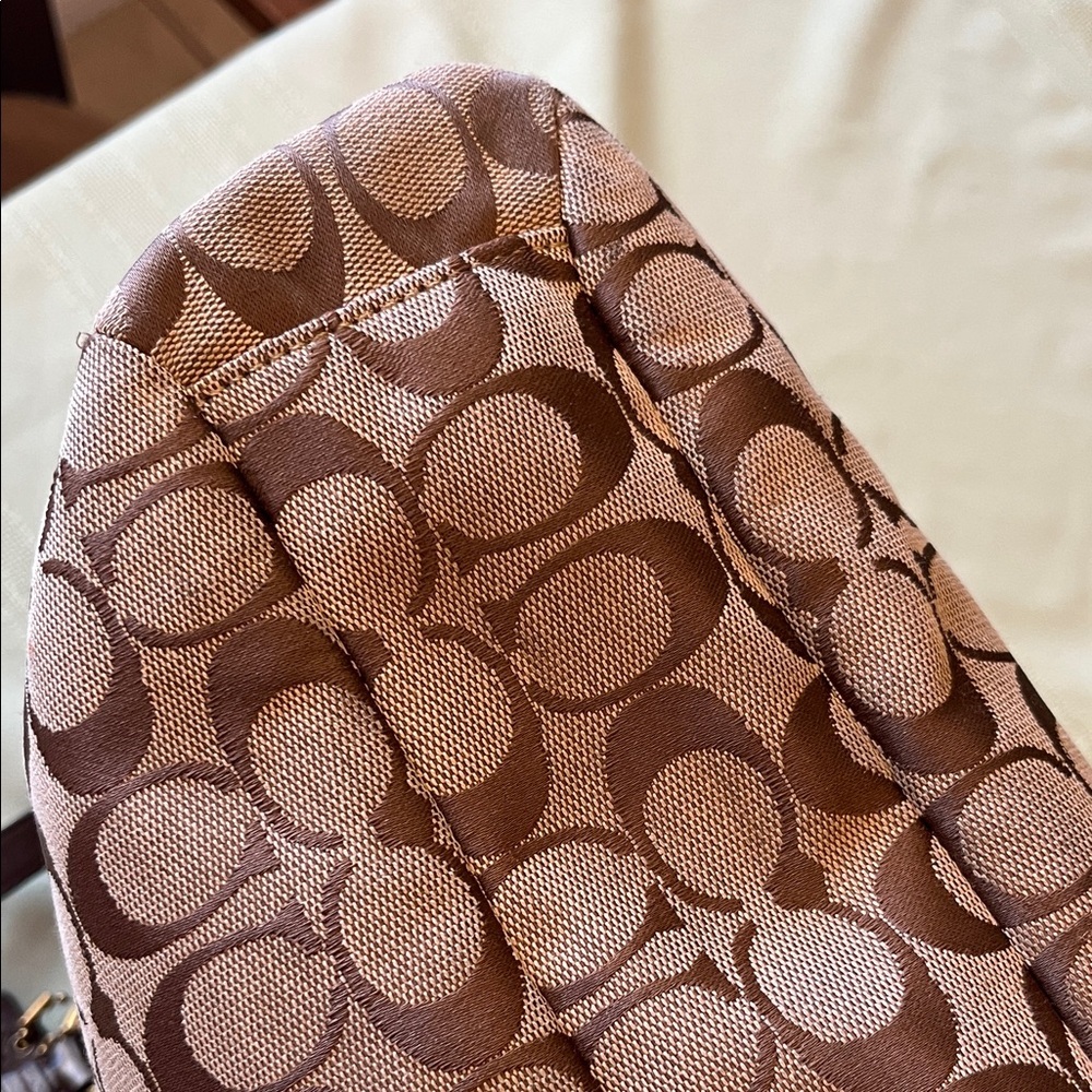 Coach Tan and dark brown Signature Tote - Picture 9 of 13